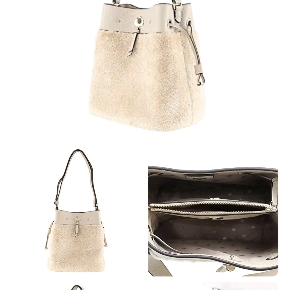 Kate Spade Faux Shearling Marti Large Bucket Bag